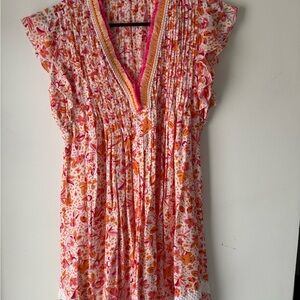 Poupette St. Barth Pink and Orange Dress
